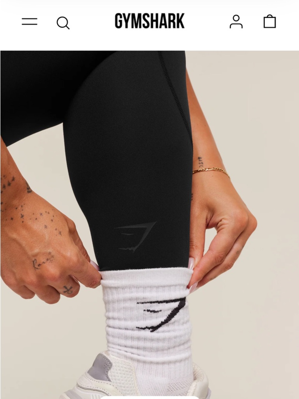 Gymshark Black Scrunch-Back High-Waist Leggings - Picture 2 of 14